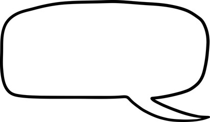 Wide Rounded Hand Drawn Speech Frame