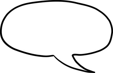Oval Hand Drawn Speech Balloon Outline