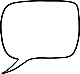 Rounded Hand Drawn Square Speech Bubble