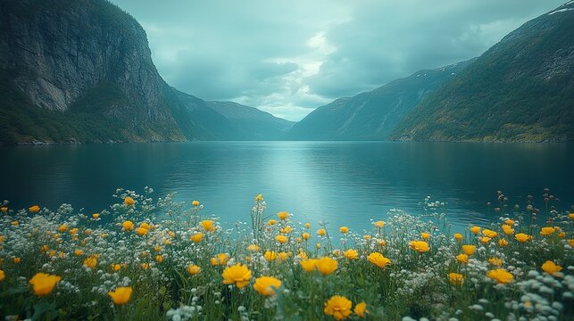 mountain lake in the mountains