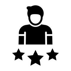 Customer Review  Vector Glyph Icon Design