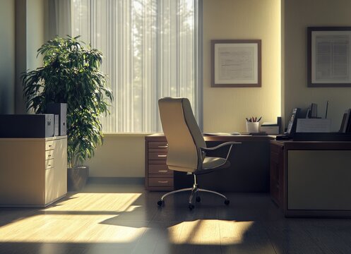 Stylish home office or library with custom built in bookshelves, comfortable seating, and inspiring views for a tranquil workspace