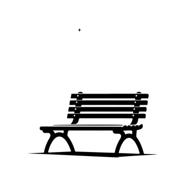 recommend clip art: Park Bench Silhouette with Shadow