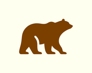 Bear logo in chocolate brown for brand identity