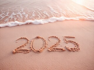 2025 Beach Sand Number - Candid Summer Vacation Photo