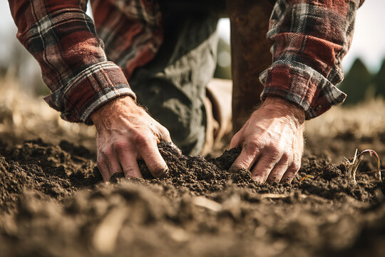 Agricultural soil analysis by expert organic farmer
