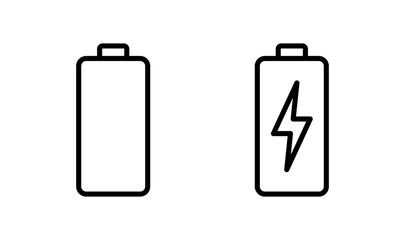 Battery icon logo design. battery Charging sign. battery charge level