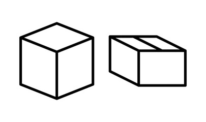 Box icon logo design. box sign and symbol, parcel, package