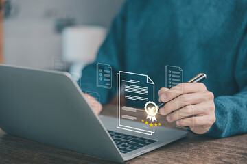 certificate of quality control, ISO standard industry. premium service assurance concept, high-quality product. management system technology business and the best guarantee