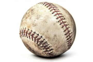 Used baseball, showing signs of wear