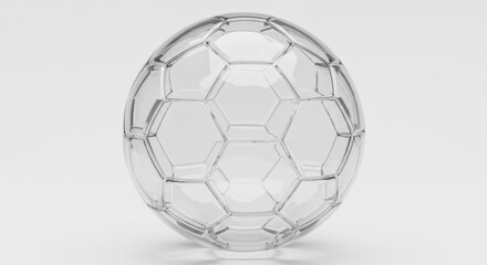Crystal clear soccer ball design pure elegance in sports imagery