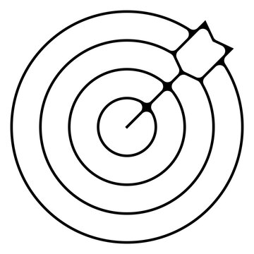 icone symbole pictogramme entreprise success cible rouge objectif