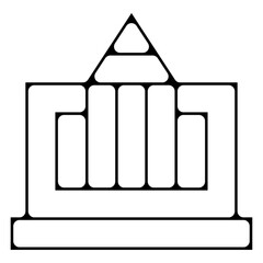 icone symbole pictogramme entreprise success ecran ojectif graff