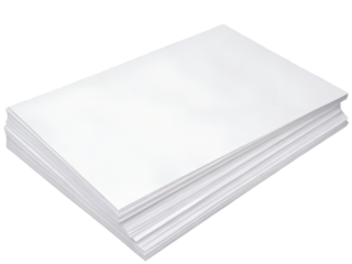 Stack of White Printing Paper Sheets Isolated on transparent background cutout, PNG file, Cutout file