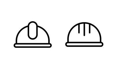 Helmet icon logo design. Motorcycle helmet sign and symbol. Construction helmet icon. Safety helmet