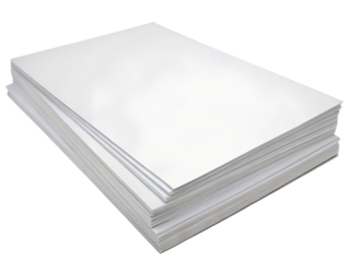 Stack of White Printing Paper Sheets Isolated on transparent background cutout, PNG file, Cutout file