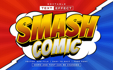Smash Comic 3D editable comic text effect style