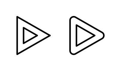 Fototapeta premium Play icon logo design. Play button sign and symbol