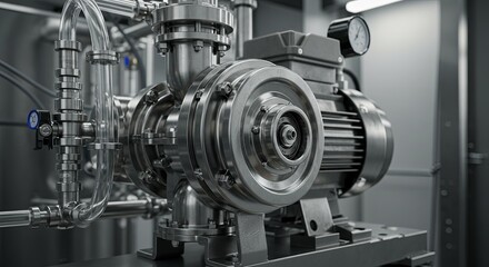 A large industrial machine with a silver and black color