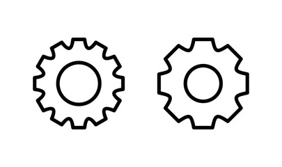 Setting icon logo design. Cog sign and symbol. Gear Sign