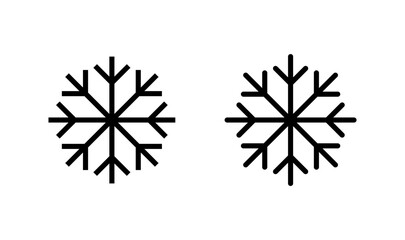 Obraz premium Snow icon logo design. snowflake sign and symbol