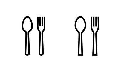 spoon and fork icon logo design. spoon, fork and knife icon vector. restaurant sign and symbol