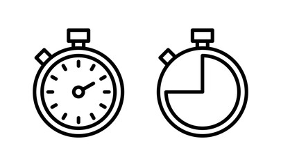 Stopwatch icon logo design. Timer sign and symbol. Countdown icon. Period of time