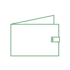 Fototapeta premium Doodle wallet pocket dollar saving icon or pocket pay cute cartoon illustration hand draw that can be used for sticker, book, scrapbook, icon, decorative, etc. with aesthetic colorful green color