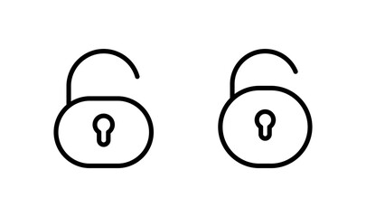 Unlock icon logo design. Unlock sign and symbol. unlocked padlock icon
