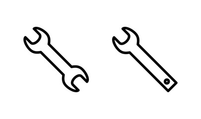 Wrench icon logo design. repair icon. tools sign and symbol