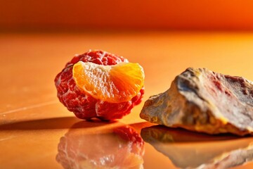 Abstract Orange Background Texture:  Miniature Tilt-Shift Photography Style