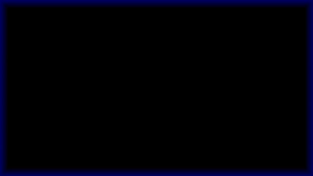 A rectangular frame with glowing blue edges or borders against a black background, designed for corner increase/decrease animation effects in motion graphics.