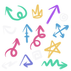 colorful arrows set