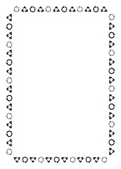 シンプルな手書きのかわいいリサイクルの四角フレーム