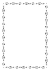 シンプルな手書きのかわいいエコの四角フレーム