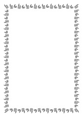 シンプルな手書きのかわいい空き缶の四角フレーム