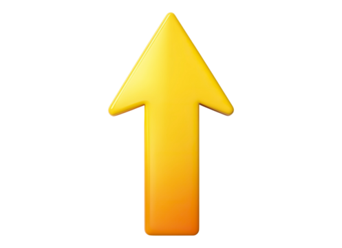 Yellow gradient arrow