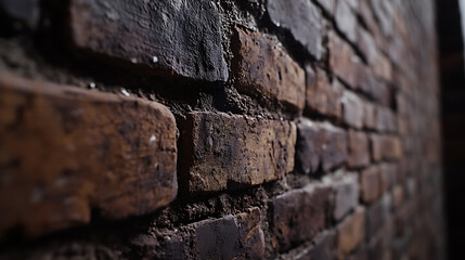 Fototapeta premium Close-Up of Weathered Brick Wall