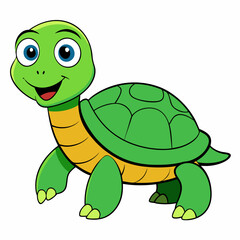 Emerald Sea Turtle Vector Art