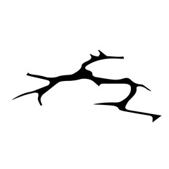 Crack broken aperture grunge wall silhouette minimalist paint