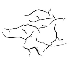 Crack broken aperture grunge wall silhouette minimalist paint