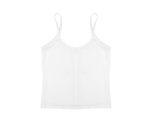 White isolated tank top, blank empty copy space for mock up, template