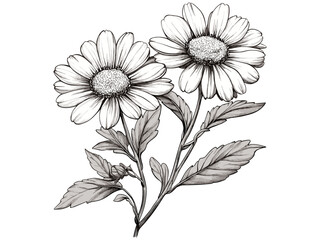 Vintage engraving style Aster flower sketch, antique botanical art, hand-drawn floral bloom, nature illustration, black sketch, trendy decor, flora, aster, old engraving style, botanical print.