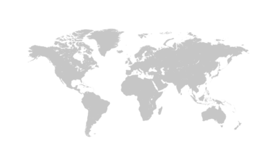 Rolgordijnen Wereldkaart World map gray flat silhouette vector illustration  © 11ua