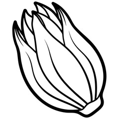 Endive Elegance – Minimalist Vector Art