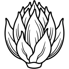 Endive Elegance – Minimalist Vector Art