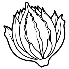 Endive Elegance – Minimalist Vector Art