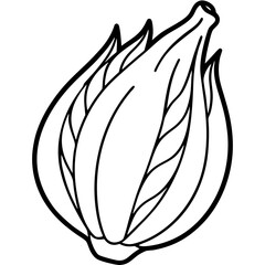 Endive Elegance – Minimalist Vector Art