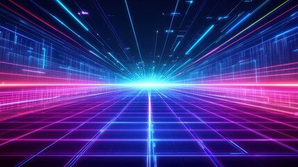 Obraz premium Futuristic digital highway