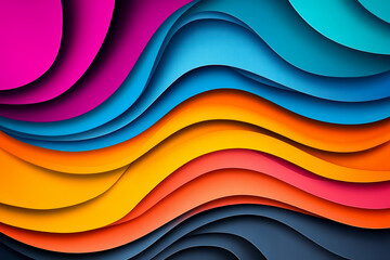 Fototapeta premium A colorful abstract background with wavy shapes
